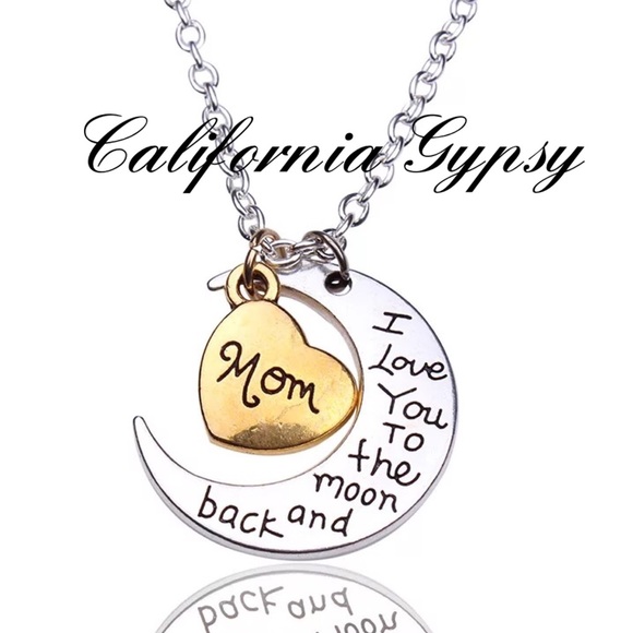 I Love You To The Moon Mom Necklace - Picture 3 of 7